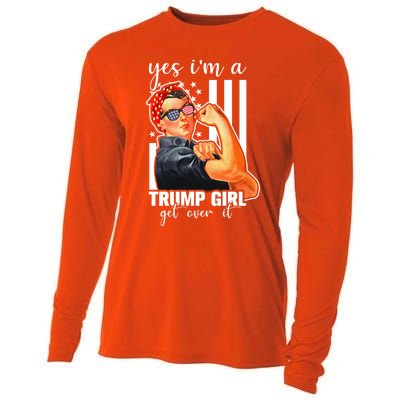 Trump Lovers Funny Gift Yes IM A Trump Get Over It Gift Cooling Performance Long Sleeve Crew