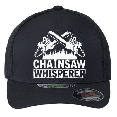 Tree Logger Funny Chainsaw Whisperer Lumberjack Flexfit Unipanel Trucker Cap