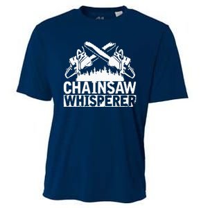 Tree Logger Funny Chainsaw Whisperer Lumberjack Cooling Performance Crew T-Shirt