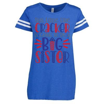 This Little Firecracker Is Going To Be A Big Sister Enza Ladies Jersey Football T-Shirt