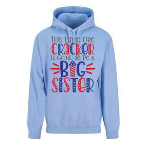 This Little Firecracker Is Going To Be A Big Sister Unisex Surf Hoodie