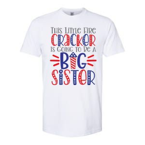 This Little Firecracker Is Going To Be A Big Sister Softstyle CVC T-Shirt