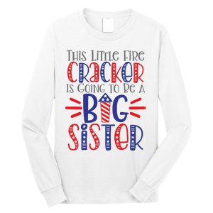 This Little Firecracker Is Going To Be A Big Sister Long Sleeve Shirt