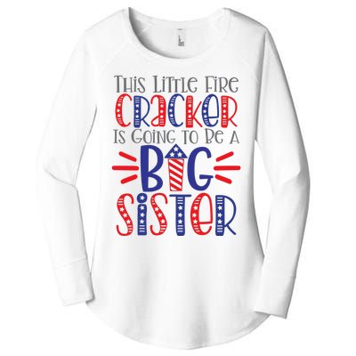 This Little Firecracker Is Going To Be A Big Sister Women's Perfect Tri Tunic Long Sleeve Shirt