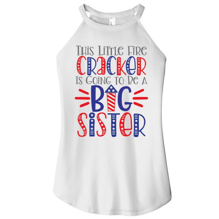 This Little Firecracker Is Going To Be A Big Sister Women's Perfect Tri Rocker Tank