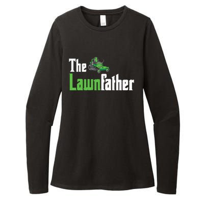 The Lawnfather Funny Lawn Mowing Womens CVC Long Sleeve Shirt