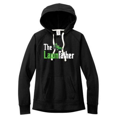 The Lawnfather Funny Lawn Mowing Women's Fleece Hoodie