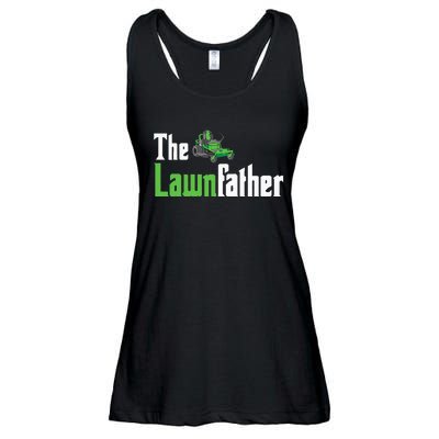 The Lawnfather Funny Lawn Mowing Ladies Essential Flowy Tank