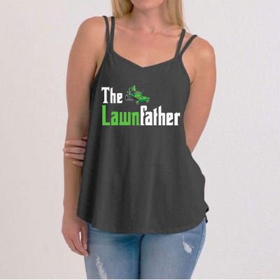 The Lawnfather Funny Lawn Mowing Women's Strappy Tank