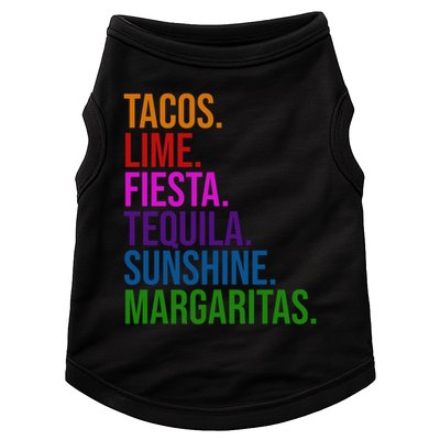 Tacos Lime Fiesta Tequila Sunshine Margaritas Cindo De Mayo Doggie Tank