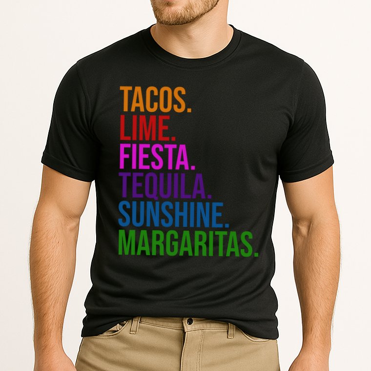 Tacos Lime Fiesta Tequila Sunshine Margaritas Cindo De Mayo Cooling Performance Crew T-Shirt