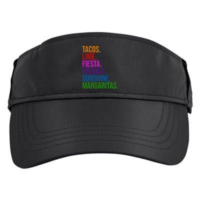 Tacos Lime Fiesta Tequila Sunshine Margaritas Cindo De Mayo Adult Drive Performance Visor
