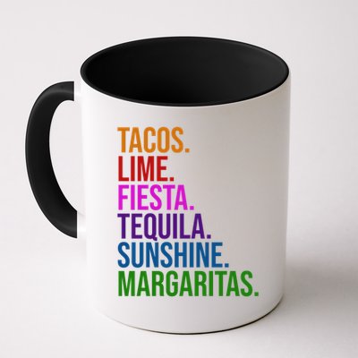 Tacos Lime Fiesta Tequila Sunshine Margaritas Cindo De Mayo Mug