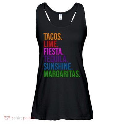 Tacos Lime Fiesta Tequila Sunshine Margaritas Cindo De Mayo Ladies Essential Flowy Tank