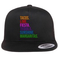 Tacos Lime Fiesta Tequila Sunshine Margaritas Cindo De Mayo Flatbill Hat