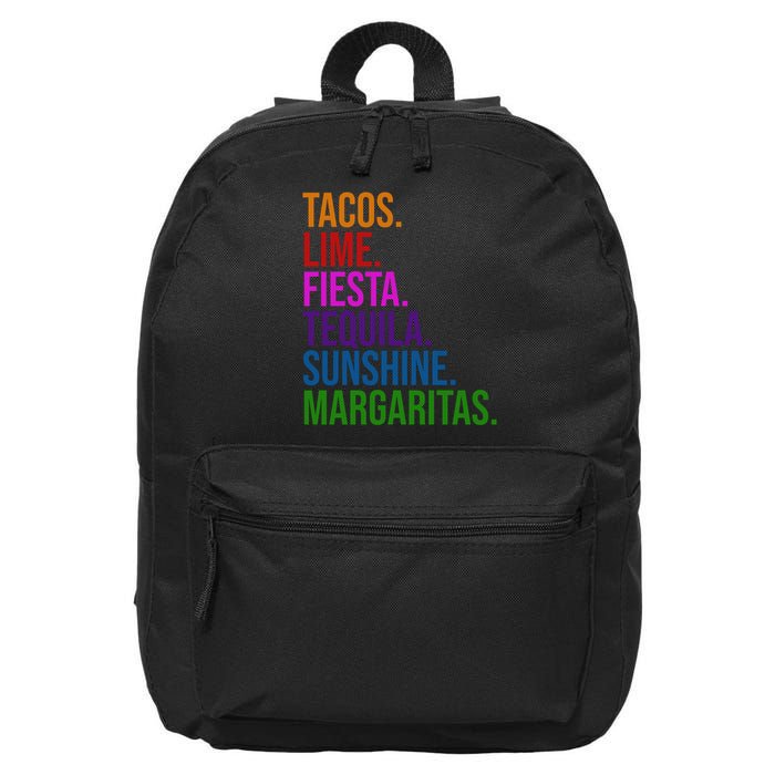 Tacos Lime Fiesta Tequila Sunshine Margaritas Cindo De Mayo 16 in Basic Backpack