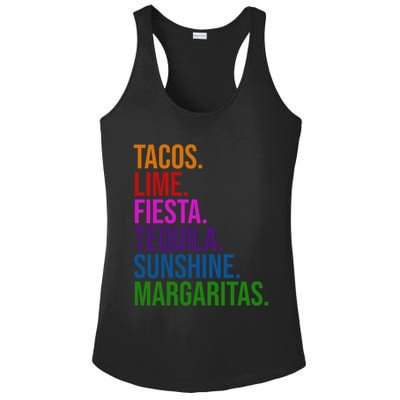 Tacos Lime Fiesta Tequila Sunshine Margaritas Cindo De Mayo Ladies PosiCharge Competitor Racerback Tank
