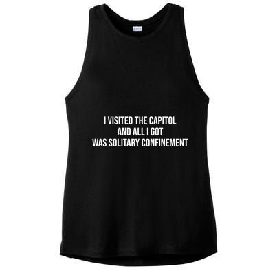 The Lectern Guy Wearing I Visited The Capitol And All I Got Was Solitary Confine Ladies PosiCharge Tri-Blend Wicking Tank