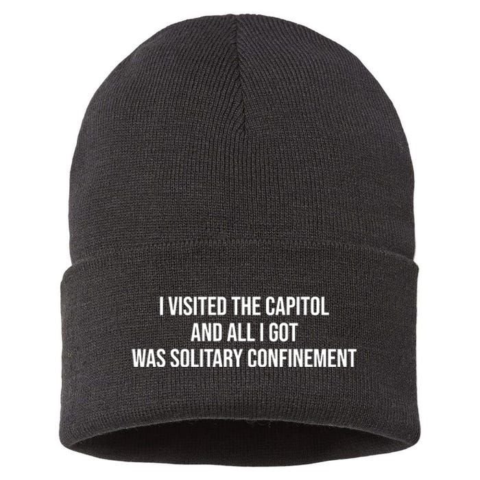 The Lectern Guy Wearing I Visited The Capitol And All I Got Was Solitary Confine Sustainable Knit Beanie