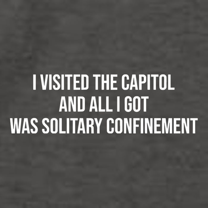 The Lectern Guy Wearing I Visited The Capitol And All I Got Was Solitary Confine Vector Backpack