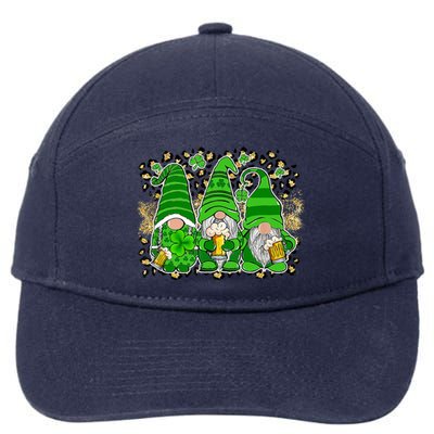 Three Lucky Gnome Shamrock Irish Beer St Patrick's Day 7-Panel Snapback Hat