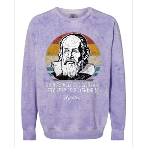 Thunderbolt lightning Galileo philosopher physics astronomy Colorblast Crewneck Sweatshirt