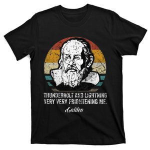 Thunderbolt lightning Galileo philosopher physics astronomy T-Shirt