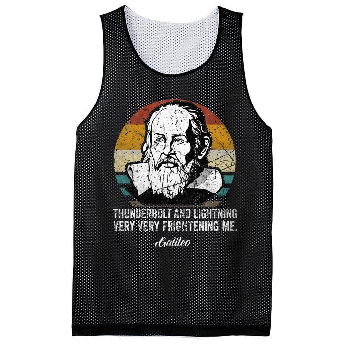 Thunderbolt lightning Galileo philosopher physics astronomy Mesh Reversible Basketball Jersey Tank