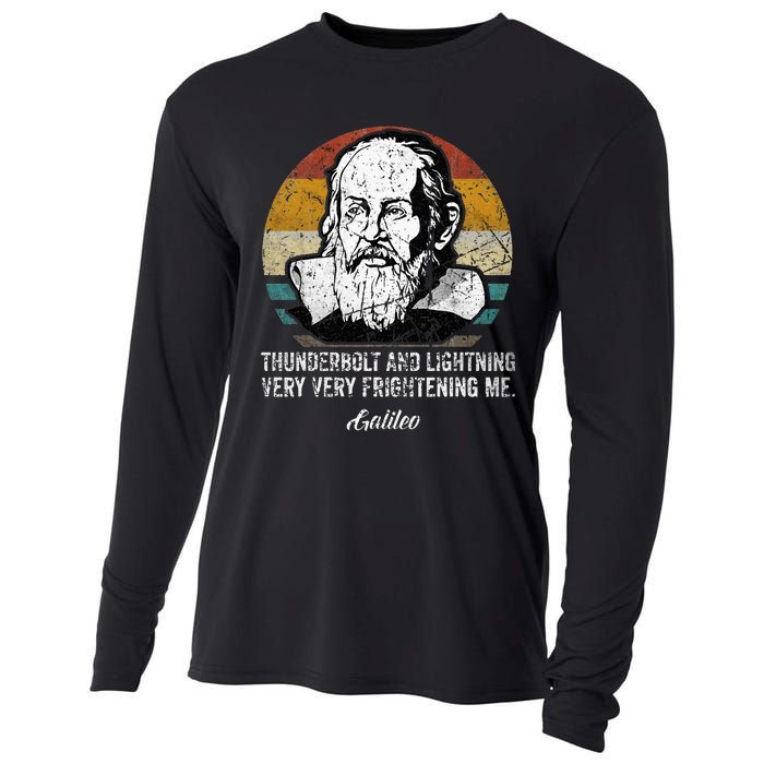 Thunderbolt lightning Galileo philosopher physics astronomy Cooling Performance Long Sleeve Crew