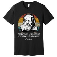 Thunderbolt lightning Galileo philosopher physics astronomy Premium T-Shirt