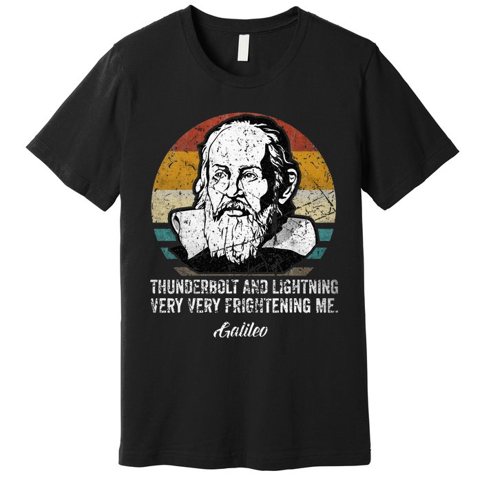 Thunderbolt lightning Galileo philosopher physics astronomy Premium T-Shirt