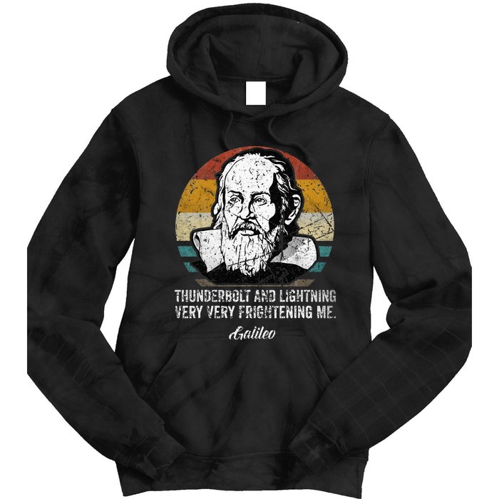 Thunderbolt lightning Galileo philosopher physics astronomy Tie Dye Hoodie