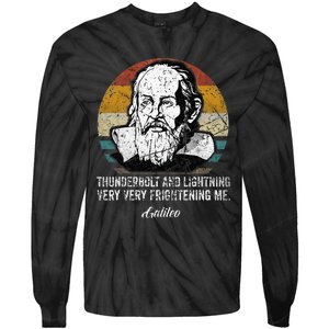 Thunderbolt lightning Galileo philosopher physics astronomy Tie-Dye Long Sleeve Shirt