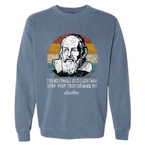 Thunderbolt lightning Galileo philosopher physics astronomy Garment-Dyed Sweatshirt