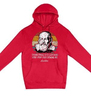 Thunderbolt lightning Galileo philosopher physics astronomy Premium Pullover Hoodie