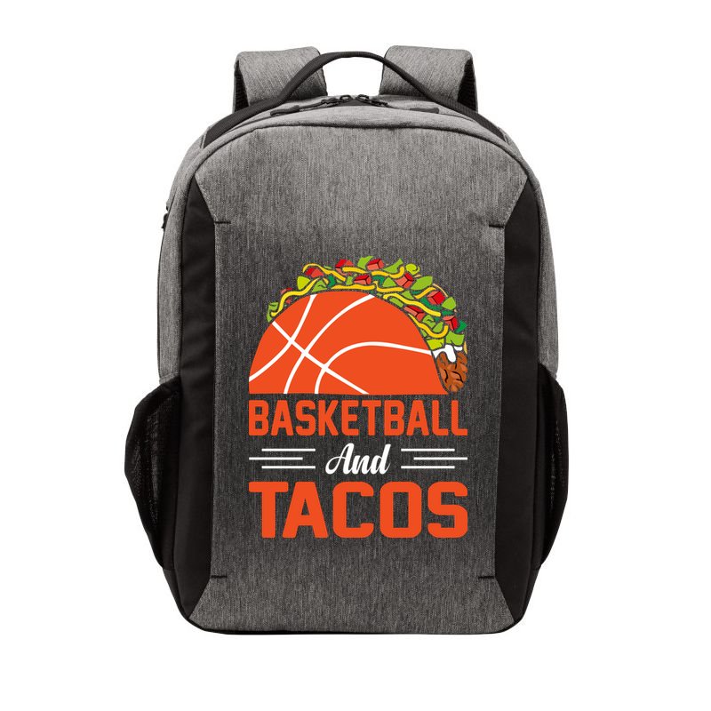 Taco Lover Gifts Basketball And Tacos Tuesday Funny Mexican Vector Backpack