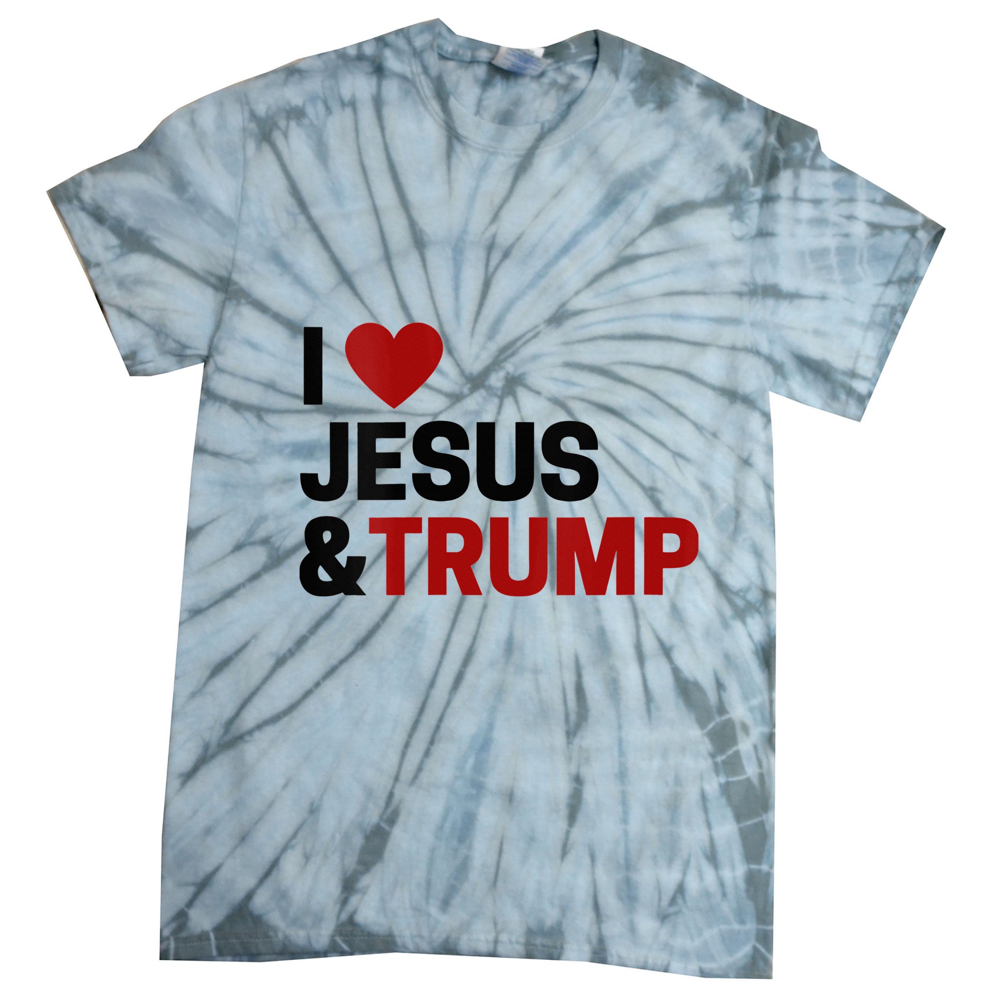 Trump Lover Gift I Love Jesus & Trump Tie-Dye T-Shirt