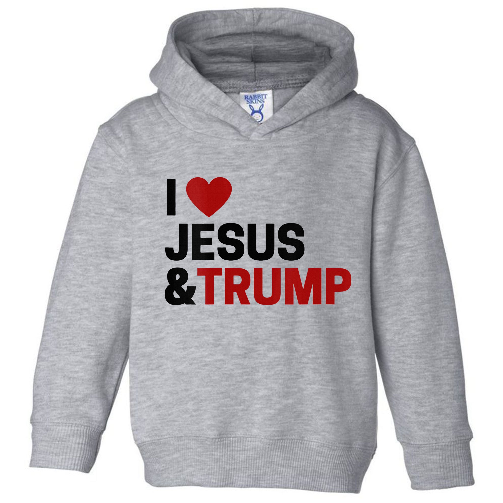 Trump Lover Gift I Love Jesus & Trump Toddler Hoodie