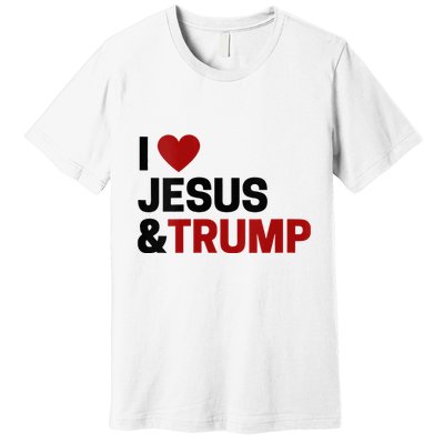 Trump Lover Gift I Love Jesus & Trump Premium T-Shirt