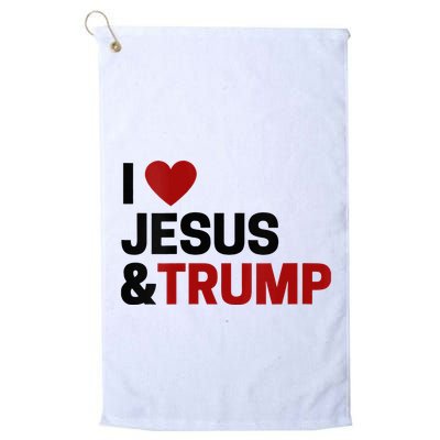 Trump Lover Gift I Love Jesus & Trump Golf Towel