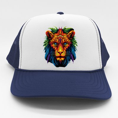 Tribal Lion Graphic Trucker Hat