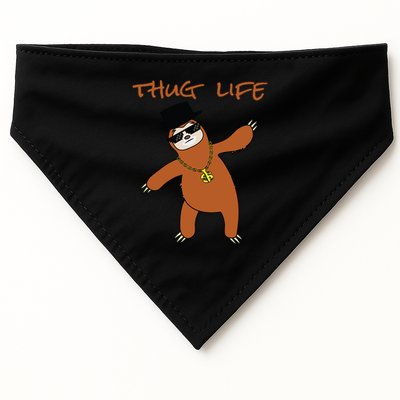 Thug Life Gangsta Sloth USA-Made Doggie Bandana