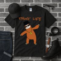 Thug Life Gangsta Sloth Tall T-Shirt