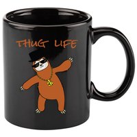 Thug Life Gangsta Sloth 11oz C Handle Ceramic Mug
