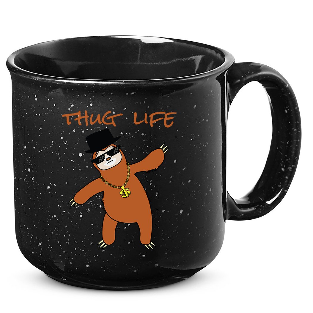 Thug Life Gangsta Sloth 15oz Campfire Ceramic Mug