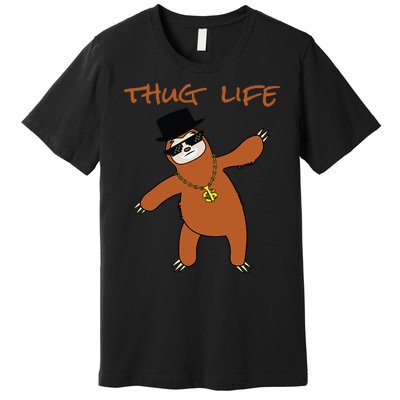 Thug Life Gangsta Sloth Premium T-Shirt