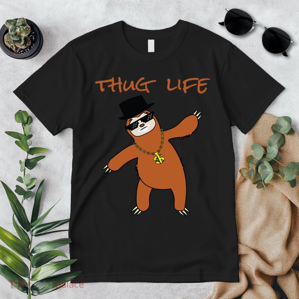 Thug Life Gangsta Sloth Premium T-Shirt