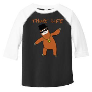 Thug Life Gangsta Sloth Toddler Fine Jersey T-Shirt