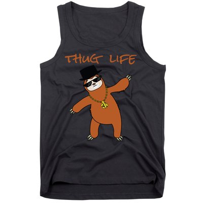 Thug Life Gangsta Sloth Tank Top