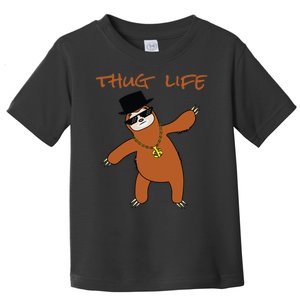 Thug Life Gangsta Sloth Toddler T-Shirt